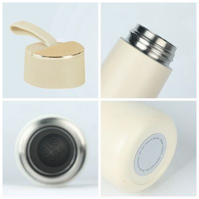 Color personalizado 304 Acero inoxidable Vacuo Deportivo Portátil 350ml Botella de agua con mango