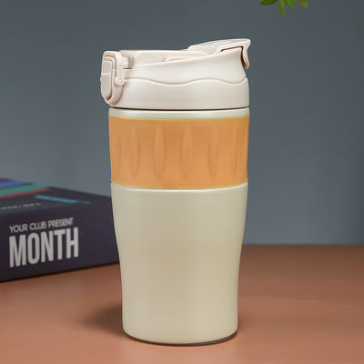500ml de acero inoxidable doble de pared portátil tumbler con tapa de paja para el exterior de color personalizado