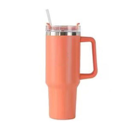 304 Taza de acero inoxidable con vacío aislado 40 Oz Tumbler con mango y paja con 1