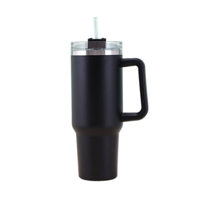 OEM 40 OZ Tumbler con mango de acero inoxidable 18/8 de vacío de viaje taza de café y paja