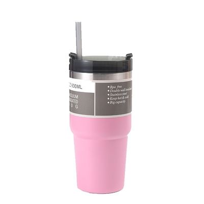 Compuesto de acero inoxidable 304 vacío aislado tumbler taza de café con tapa de paja 30 oz