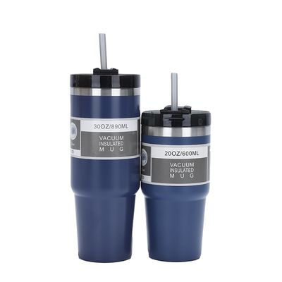 20oz 30oz Taza de café portátil de acero inoxidable con logotipo Sraws Logotipo del cliente