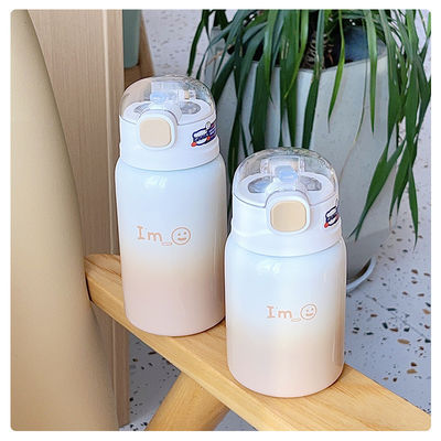 Alumno portátil 350/450ml tumblers de acero inoxidable con paja y aislamiento térmico