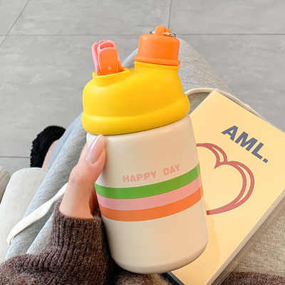Taza de agua de viaje de acero inoxidable de 500 ml 316 ideal para deportistas y estudiantes