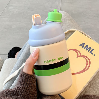 Taza de agua de viaje de acero inoxidable de 500 ml 316 ideal para deportistas y estudiantes