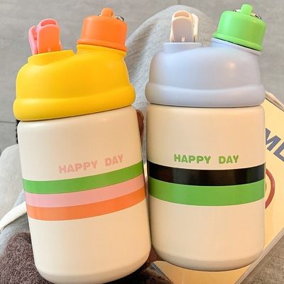 Taza de agua de viaje de acero inoxidable de 500 ml 316 ideal para deportistas y estudiantes
