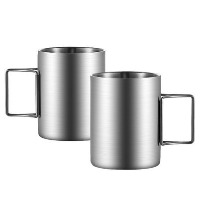 Taza de agua de acero inoxidable portátil simple con boca ancha y estilo de diseño minimalista