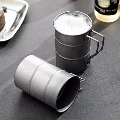 Vintage 380ml Taza de café portátil botella de agua de acero inoxidable 304 para viajar