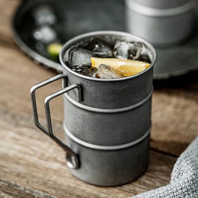 Vintage 380ml Taza de café portátil botella de agua de acero inoxidable 304 para viajar