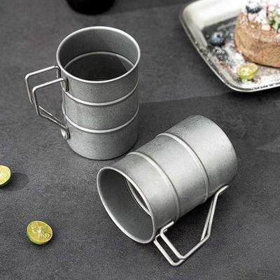 Taza de café vintage personalizada de 380 ml para viajar, acampar y disfrutar de sus bebidas favoritas