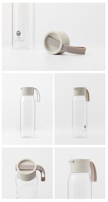 Taza de plástico portátil a prueba de fugas, sin BPA, botella de agua de Tritán deportivo con tapa para adultos