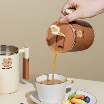 Taza de café directa de acero inoxidable 304 450 ml con mango y logotipo de color personalizado