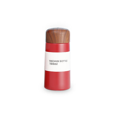 Logotipo personalizado 5oz 8oz Mini Taza de agua de acero inoxidable Taza de vacío aislada con tapa de madera