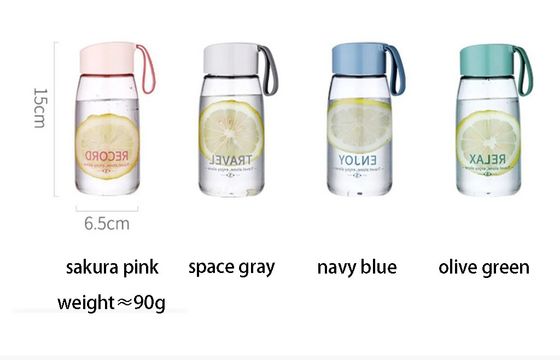 380 ml Taza deportiva portátil Botella de agua de plástico con rendimiento aislante térmico