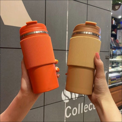 450ml Capacidad Taza de café de acero inoxidable de viaje portátil térmica tumbler de prueba de fugas taza