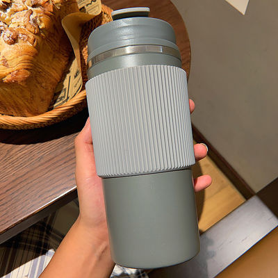 Portátil a prueba de fugas 450ml cafetera de café logotipo personalizado de acero inoxidable al vacío