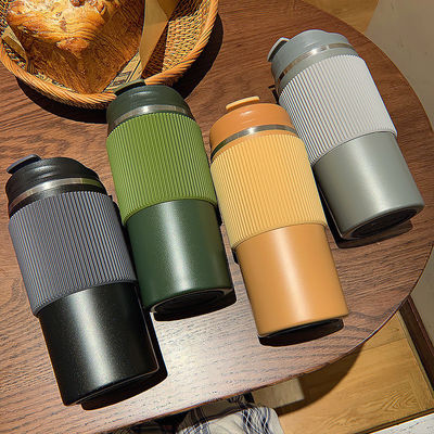 450ML Capacidad Logotipo personalizado Taza de café de acero inoxidable Termos de vacío exterior