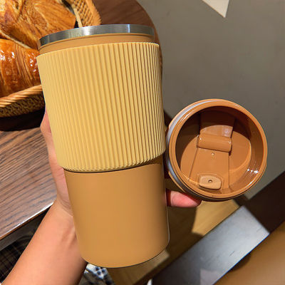 450ML Capacidad Logotipo personalizado Taza de café de acero inoxidable Termos de vacío exterior