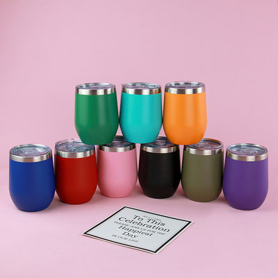 12 oz Tazas de café aisladas personalizadas Termos con revestimiento de acero inoxidable de doble pared