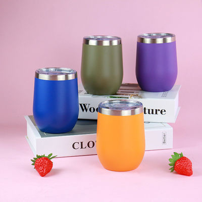12 oz Tazas de café aisladas personalizadas Termos con revestimiento de acero inoxidable de doble pared