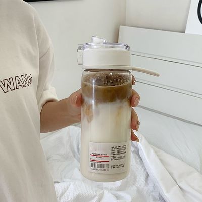 Taza de viaje transparente Acrílico para niños Botellas de agua de alta capacidad y material ecológico