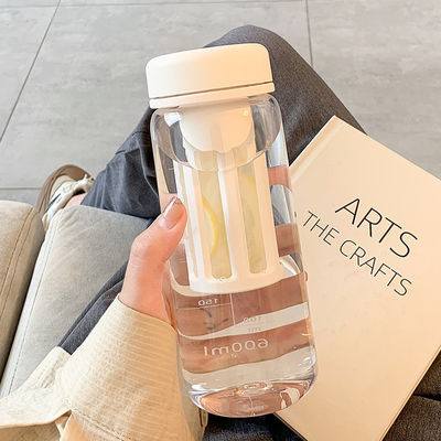 Logotipo personalizado Botella de agua potable de plástico con tapa para oficinas y actividades al aire libre