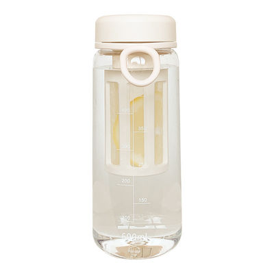TOUR Botella de agua de plástico transparente al aire libre con infusor de té 450ML/600ML Capacidad