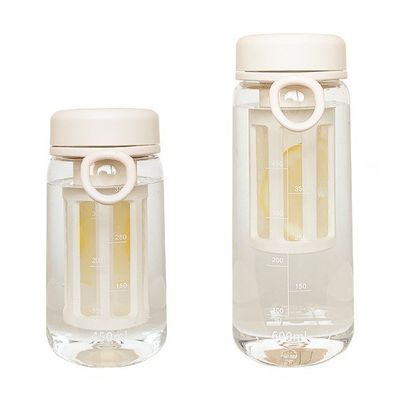 Botella de agua de plástico de diseño contemporáneo con infusor de té 450ML/600ML