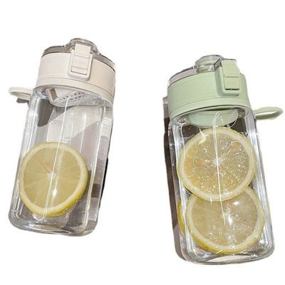 400 ml/600 ml Botella de agua impermeable filtro extraíble Tipo de presión para deportes al aire libre
