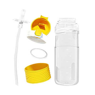 NP1080SA1 Logotipo personalizado Impreso Niños Kawaii Sublimación Bpa Libre Botellas de agua deportiva clara con paja
