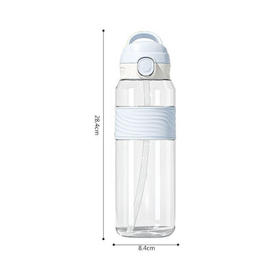 NP1080SA1 Logotipo personalizado Impreso Niños Kawaii Sublimación Bpa Libre Botellas de agua deportiva clara con paja