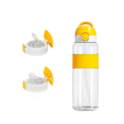 NP1080SA1 Logotipo personalizado Impreso Niños Kawaii Sublimación Bpa Libre Botellas de agua deportiva clara con paja