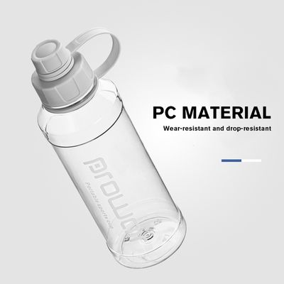 Taza transparente 1000 ml Botellas de agua potable de gran capacidad de boca pequeña