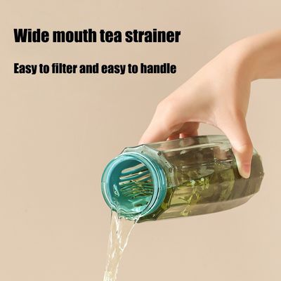 Botella de agua potable de plástico resistente a altas temperaturas de 480 ml con mango telescópico