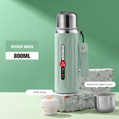 Taza de viaje portátil de acero inoxidable 316 con capacidad de 600 ml/800 ml y color personalizado