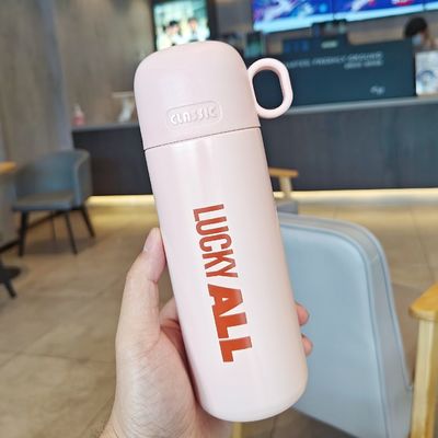 Flasco deportivo de 500 ml con tapa ideal para mantener la bebida caliente fría 12-24 horas de acero inoxidable