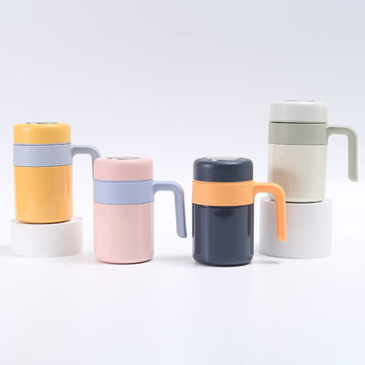 500 ml de capacidad de acero inoxidable 316 tazas de mango tazas de té con filtro de té logotipo personalizado