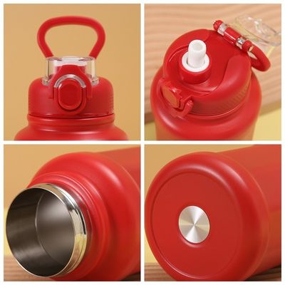 Botella de agua deportiva aislada de acero inoxidable de doble pared para camping ecológico