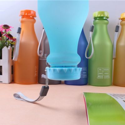 Botella de bebida sellada 550ml Gimnasio reutilizables Bpa libre de deporte Botellas de agua de plástico con cuerda