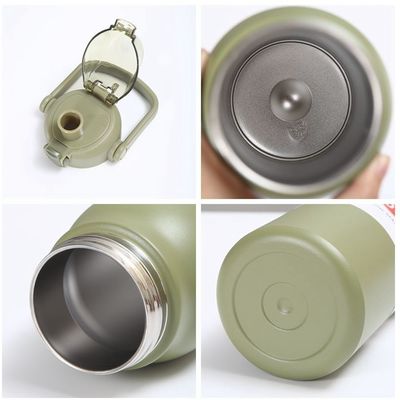 1000ml 316 Flascos de vacío de acero inoxidable de doble capa con tapa y mango Mantenga caliente-frío 12 horas Logotipo personalizado