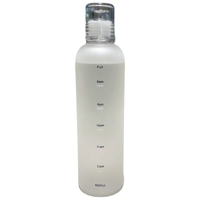 Aislamiento térmico 500 ml Marcador de tiempo deportivo Botella de agua potable de plástico con tapa