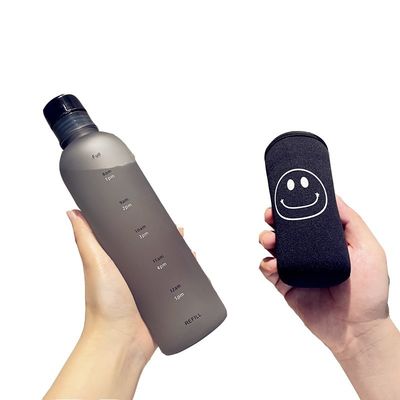 Botella de agua de plástico con recubrimiento anticorrosión para gimnasio libre de BPA
