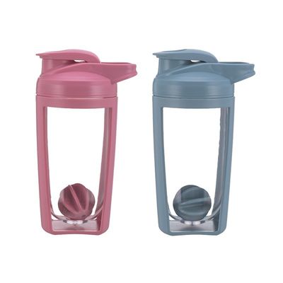 Equipado con recubrimiento anticorrosión 650ml botella de batidora de gimnasio para botella de agua de fitness de plástico