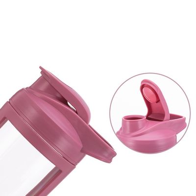 Equipado con recubrimiento anticorrosión 650ml botella de batidora de gimnasio para botella de agua de fitness de plástico