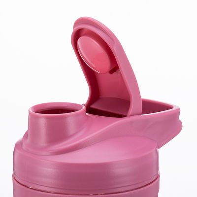 Equipado con recubrimiento anticorrosión 650ml botella de batidora de gimnasio para botella de agua de fitness de plástico