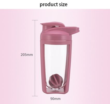 Equipado con recubrimiento anticorrosión 650ml botella de batidora de gimnasio para botella de agua de fitness de plástico