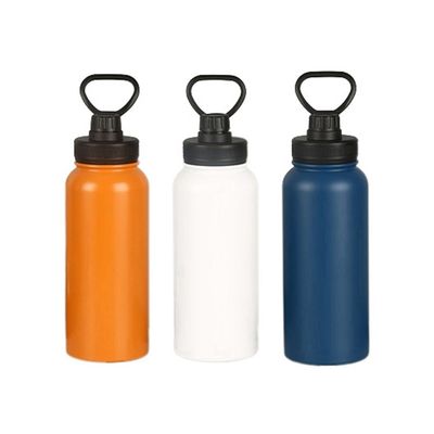 Muestra de suministro personalizado boca ancha 1000ml de acero inoxidable de vacío de viaje botella de agua