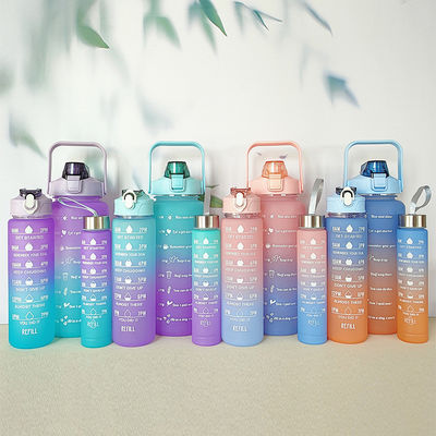 3 piezas en 1 conjunto de botellas de agua duraderas de seguridad para sus necesidades de hidratación.