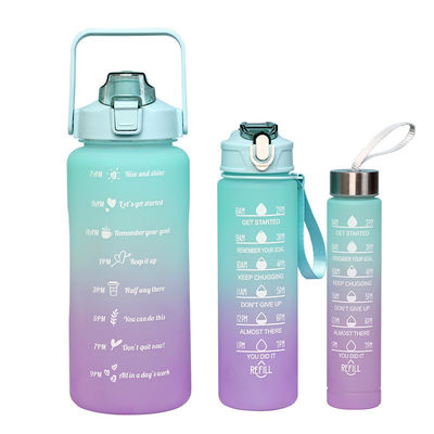 32 oz de BPA Marcador de tiempo libre 3pcs Botella de agua de motivación congelada de plástico para deportes rosa