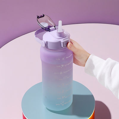 32 oz de BPA Marcador de tiempo libre 3pcs Botella de agua de motivación congelada de plástico para deportes rosa